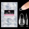 UNA GELLA Short Almond Nail Tips, 312pcs Short Almond Gel Nail Tips Shape Pre Etched Press On Nails Clear Acrylic Fake Nails No C Curve for Full Cover Nails Extension Home Art DIY Salon 12 Sizes(A2-Almond Medium Full)