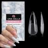 UNA GELLA Short Almond Nail Tips, 312pcs Short Almond Gel Nail Tips Shape Pre Etched Press On Nails Clear Acrylic Fake Nails No C Curve for Full Cover Nails Extension Home Art DIY Salon 12 Sizes(B-Long Stiletto)
