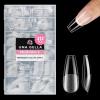 UNA GELLA Short Almond Nail Tips, 312pcs Short Almond Gel Nail Tips Shape Pre Etched Press On Nails Clear Acrylic Fake Nails No C Curve for Full Cover Nails Extension Home Art DIY Salon 12 Sizes(A1 – Medium Coffin)