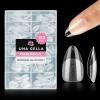 UNA GELLA Short Almond Nail Tips, 312pcs Short Almond Gel Nail Tips Shape Pre Etched Press On Nails Clear Acrylic Fake Nails No C Curve for Full Cover Nails Extension Home Art DIY Salon 12 Sizes(A0 – ShortAlmond)