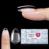 UNA GELLA Short Almond Nail Tips Thicker X-Soft Flexible Gel Nail Tips Pre-Etched 330PCS Full Cover Short Acrylic Fake Nails Strength Nails for Press on Nail Extensions DIY Salon 15 Sizes