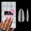 UNA GELLA Short Coffin Gel Nails Tip Pre-shaped Surface 504Pcs Press on Fake Nails Matte Full Cover Acrylic Gel False Nail for Nail Extension DIY Nail Salon 15Sizes Soft Gelly Tips(A1- Almond Medium)