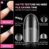 UNA GELLA Medium Oval Fake Nails Tips, 504Pcs No C Curve Oval Nail Tips Pre-Shaped No Filed Inner & Surface Full Matte Round Gel Nail Tips for Nail Extension Art DIY Salon 15 Sizes