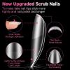 UNA GELLA Short Oval Round Nail Tips, 312Pcs Short Oval Nail Tips, 15 Sizes Full Matte Surface Clear Nail Tip No Need to File for Nail Extension DIY Salon