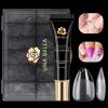 UNA GELLA Gel Nail Kit Nail Extension Kit with Soft Gel Nail Tips Almond Nails Tips 600Pcs with Nail Glue Gel 15ml 1Pcs Innovative DIY Nails Art Home Gelly Tips Acrylic Nail Kit