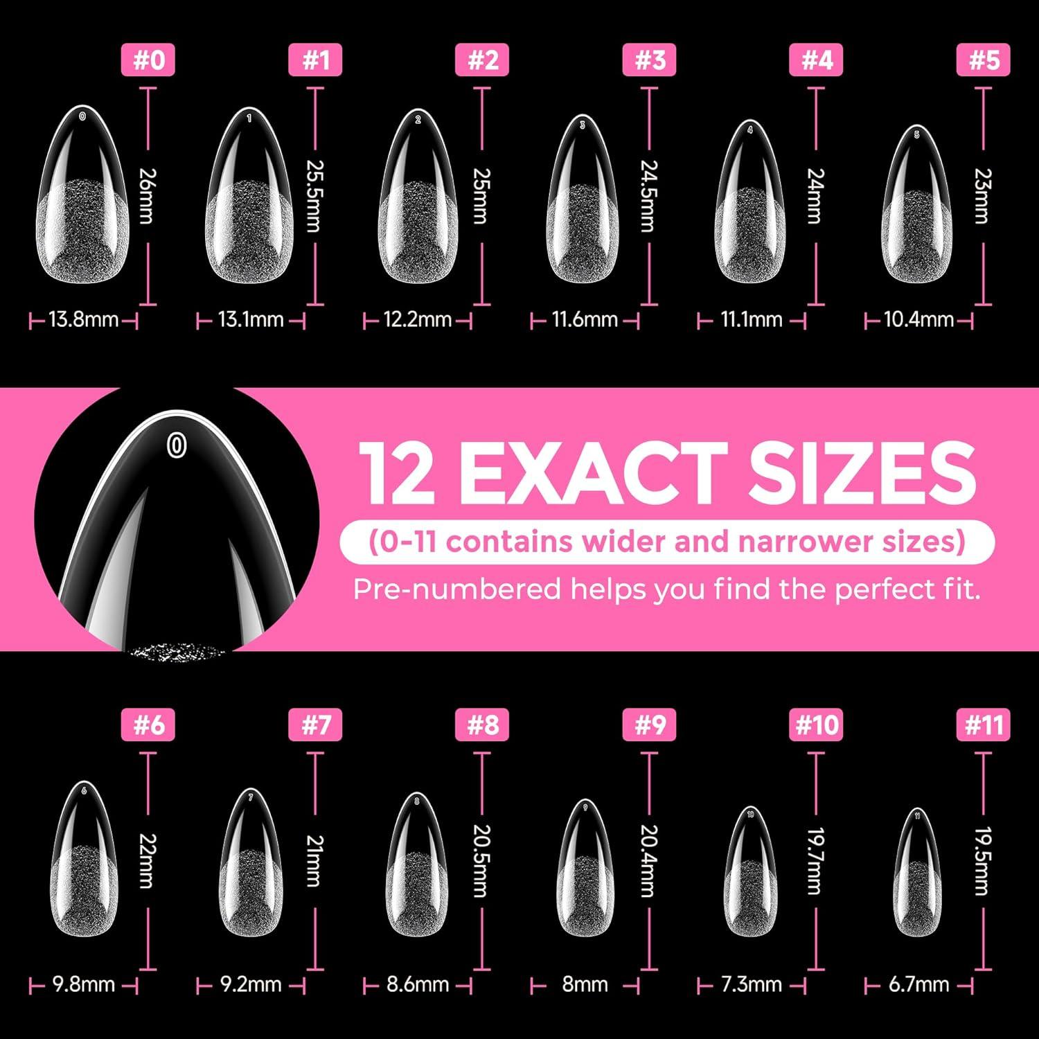 imageUNA GELLA 9 in 1 Gel Nail Glue for Clear Acrylic Nails Tips 2Pcs 10ml Long Lasting Super Strong Brush on Nail Gel Glue for False Press on Nails Tips Base Blooming Gel U V Light RequiredBMedium Almond