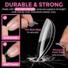 UNA GELLA 9 in 1 Gel Nail Glue for Clear Acrylic Nails Tips 2Pcs 10ml Long Lasting Super Strong Brush on Nail Gel Glue for False Press on Nails Tips Base Blooming Gel, U V Light Required(Extra Short Almond Nail Tips 216pcs)