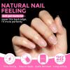 UNA GELLA 9 in 1 Gel Nail Glue for Clear Acrylic Nails Tips 2Pcs 10ml Long Lasting Super Strong Brush on Nail Gel Glue for False Press on Nails Tips Base Blooming Gel, U V Light Required(Extra Short Almond Nail Tips 216pcs)