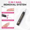 UNA GELLA 15ml Semi Solid Nail Glue Gel with 10ml Nail Glue Remover for Press On Nails Tips No Lamp Needed Super Strong Gel Nail Glue with 2 in 1 Acrylic Nails Remover Long Lasting Fake Nails Kit(A0-Semi Nail Glue & Remover Kit)