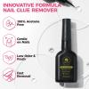 UNA GELLA 15ml Semi Solid Nail Glue Gel with 10ml Nail Glue Remover for Press On Nails Tips No Lamp Needed Super Strong Gel Nail Glue with 2 in 1 Acrylic Nails Remover Long Lasting Fake Nails Kit(A-Nail Glue Remover)