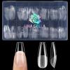 UNA GELLA 15ml Semi Solid Nail Glue Gel with 10ml Nail Glue Remover for Press On Nails Tips No Lamp Needed Super Strong Gel Nail Glue with 2 in 1 Acrylic Nails Remover Long Lasting Fake Nails Kit(B-Medium Coffin)