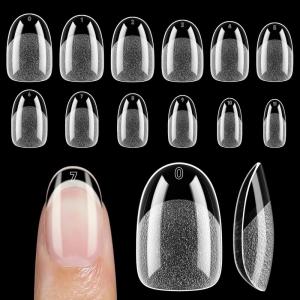 UNA GELLA 15ml Semi Solid Nail Glue Gel with 10ml Nail Glue Remover for Press On Nails Tips No Lamp Needed Super Strong Gel Nail Glue with 2 in 1 Acrylic Nails Remover Long Lasting Fake Nails Kit(A-Short Oval)