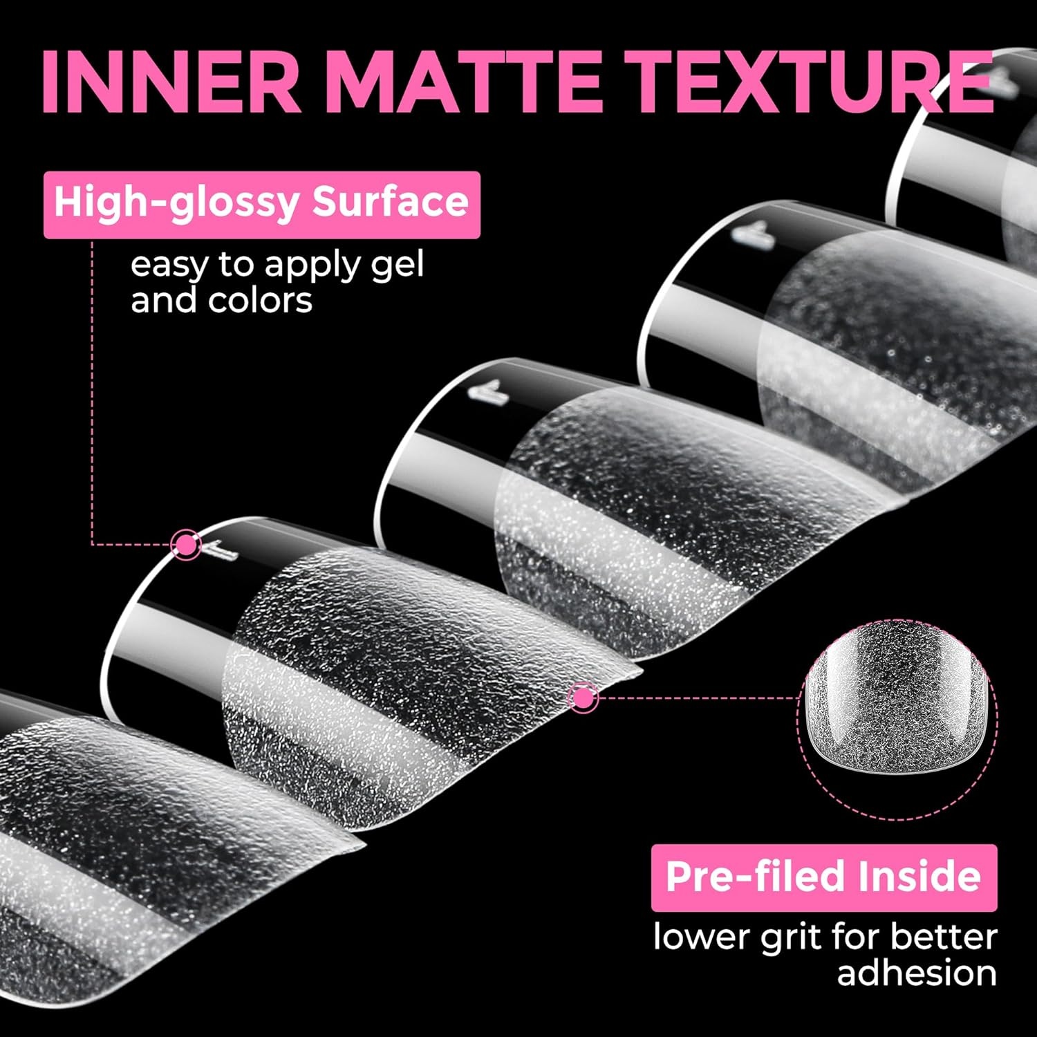 image:imageUNA GELLA Extra Short Sharp Square Nail Tips 216Pcs 12 Sizes Prebuffed Soft Gel Nail Tips Sharp Square Half Matte Full Cover Clear Fake Nails Extensions for DIY amp Salon Manicure Clear Press on NailsExtra Short Square Nail Tips 216pcs