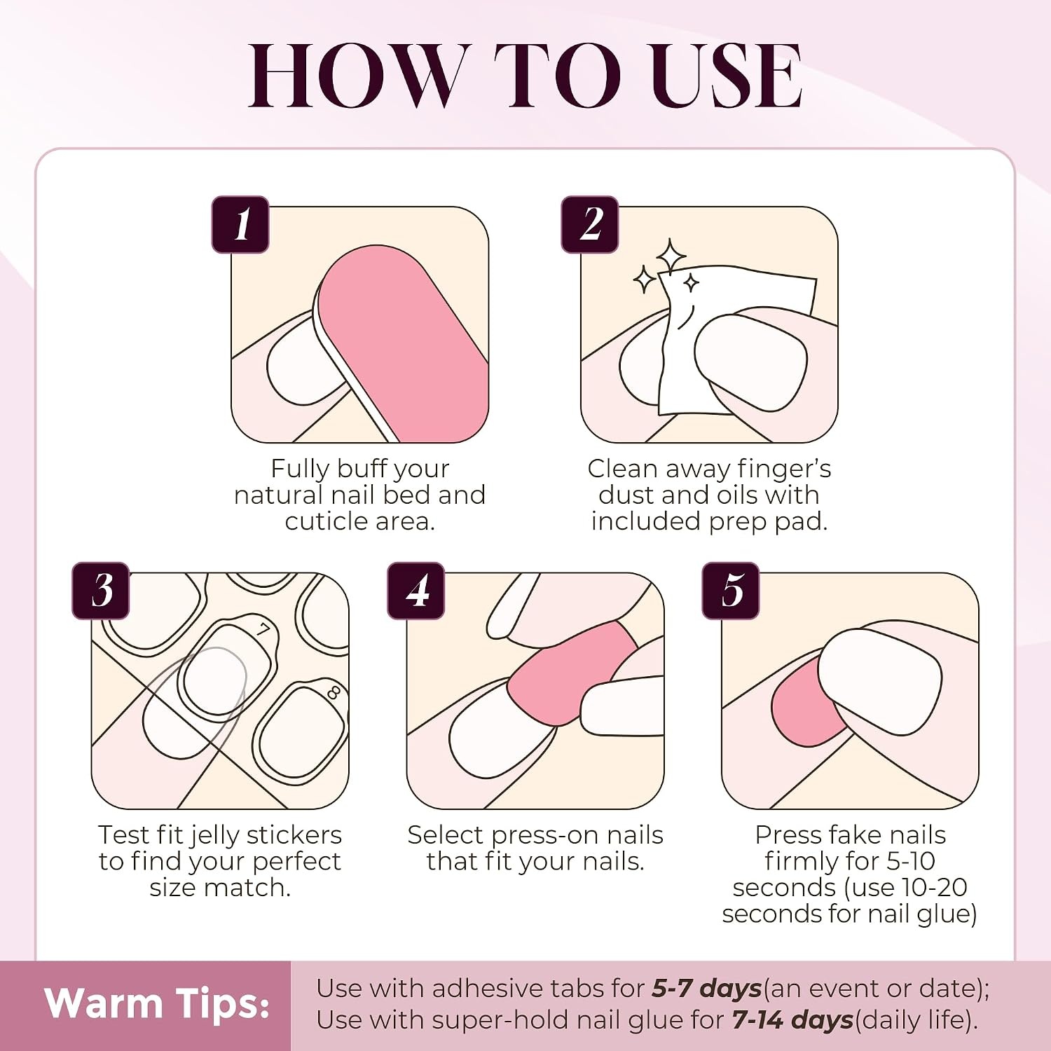 image:imageUNA GELLA Almond Press On Nails 32Pcs 16 Sizes Pastel Lilac Lavender Fake Nails with Glue and Adhesive Tabs Opaque Reusable Glue On Nails Kit for Women ManicureAurora Cat Eye
