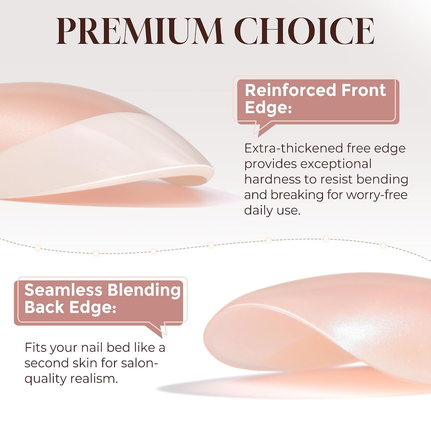 image:imageUNA GELLA Almond Press On Nails 32Pcs 16 Sizes Pastel Lilac Lavender Fake Nails with Glue and Adhesive Tabs Opaque Reusable Glue On Nails Kit for Women ManicureAChrome French