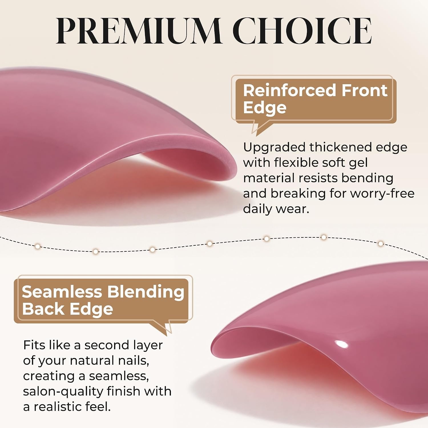 image:imageUNA GELLA Halloween Press On Nails Short Almond 32Pcs Pumpkin Fake Nails Soft Gel Nail Tips Almond Shape in 16 Sizes with Semi Glue and Jelly Tabs Orange Glitter Finish for Party Fall ManicuresMauve Pink Short Squoval