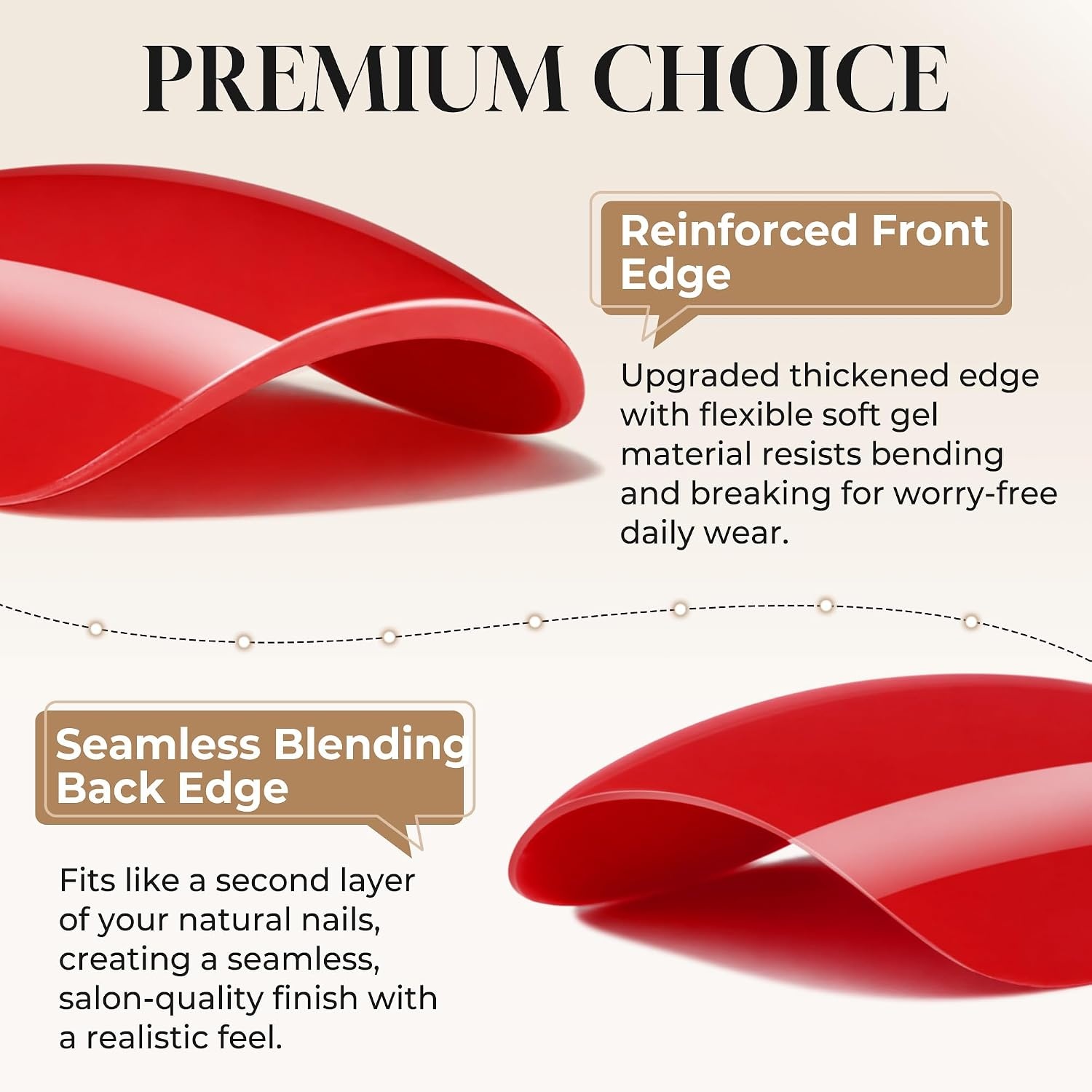 image:imageUNA GELLA Halloween Press On Nails Short Almond 32Pcs Pumpkin Fake Nails Soft Gel Nail Tips Almond Shape in 16 Sizes with Semi Glue and Jelly Tabs Orange Glitter Finish for Party Fall ManicuresPrue Red Short Squoval