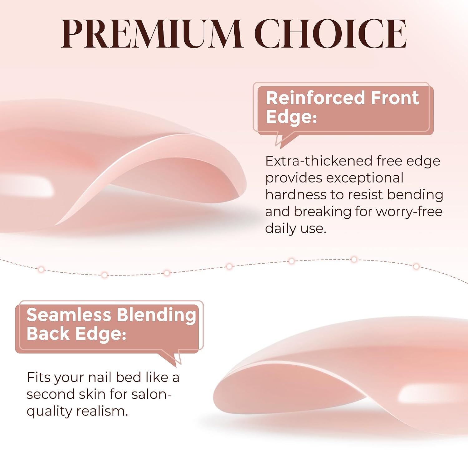 image:imageUNA GELLA Short Square Press On Nails 32 Pcs 16 Sizes Soft Gel Fake Nails Sheer Jelly Light Pink Glossy False Nails for Women Reusable Stick On Nails Kit with Glue and Adhesive TabsChrome Nude Pink