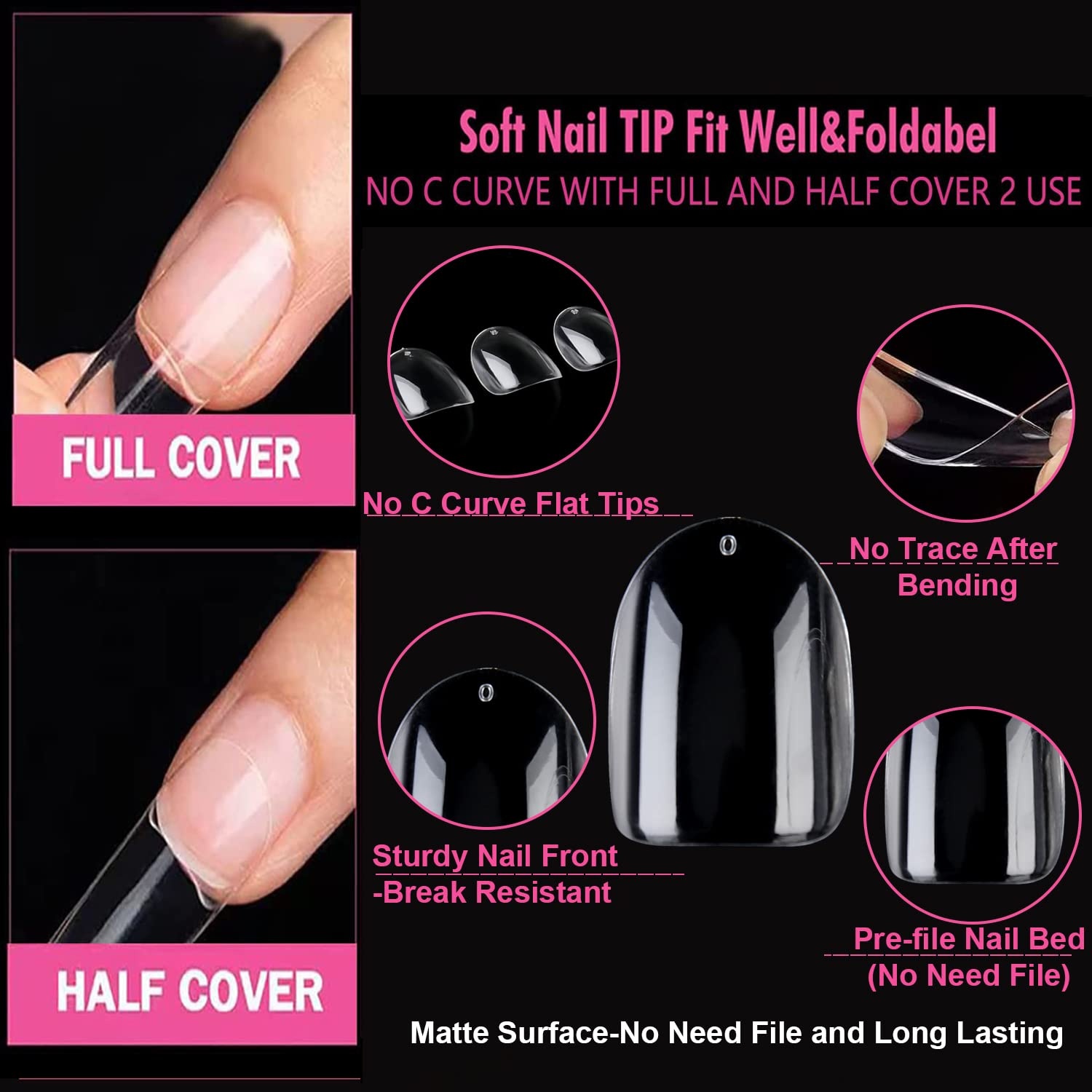 image:imageUNA GELLA Short Square Press On Nails 32 Pcs 16 Sizes Soft Gel Fake Nails Sheer Jelly Light Pink Glossy False Nails for Women Reusable Stick On Nails Kit with Glue and Adhesive TabsZOval
