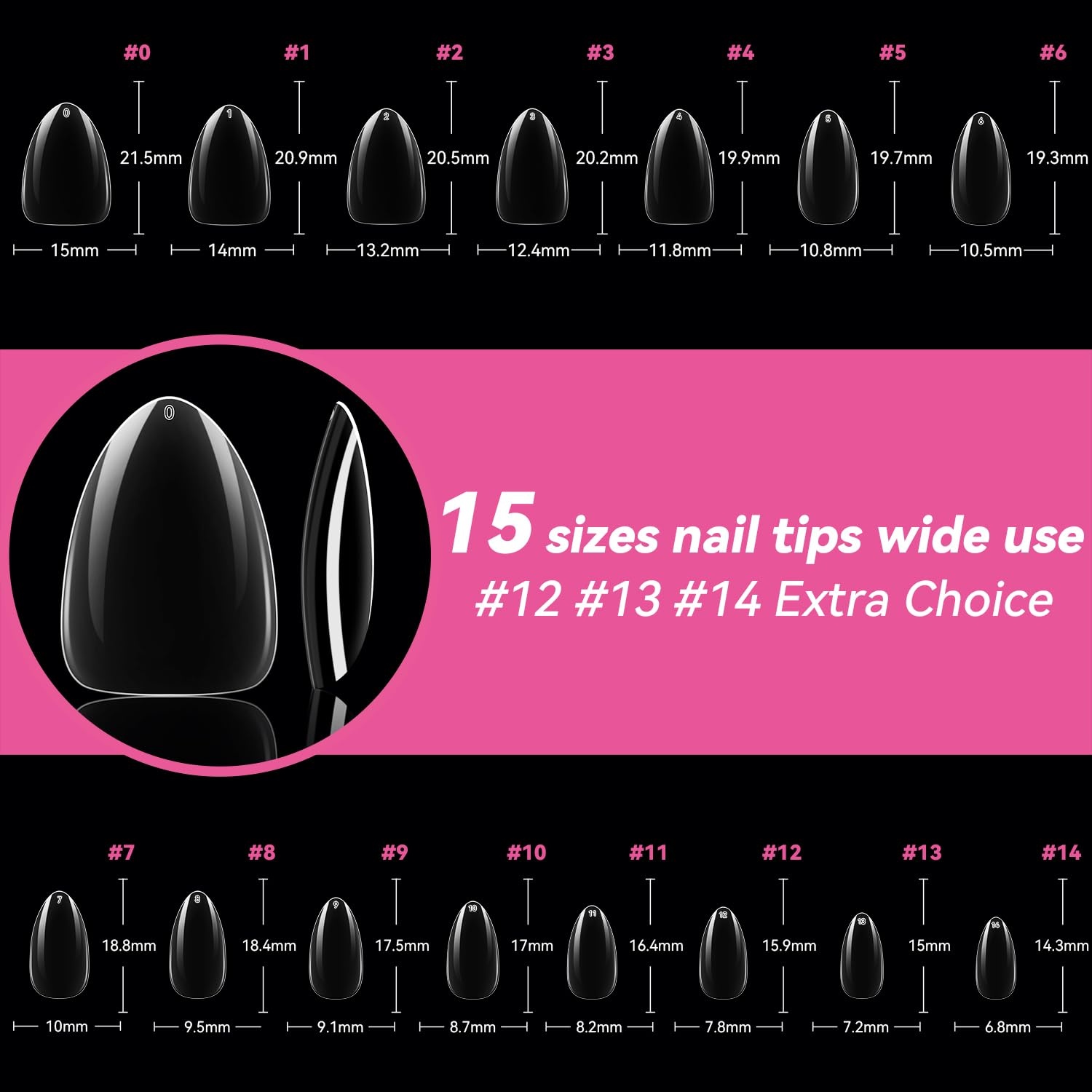 image:imageUNA GELLA Short Square Press On Nails 32 Pcs 16 Sizes Soft Gel Fake Nails Sheer Jelly Light Pink Glossy False Nails for Women Reusable Stick On Nails Kit with Glue and Adhesive TabsZShort Almond Clear