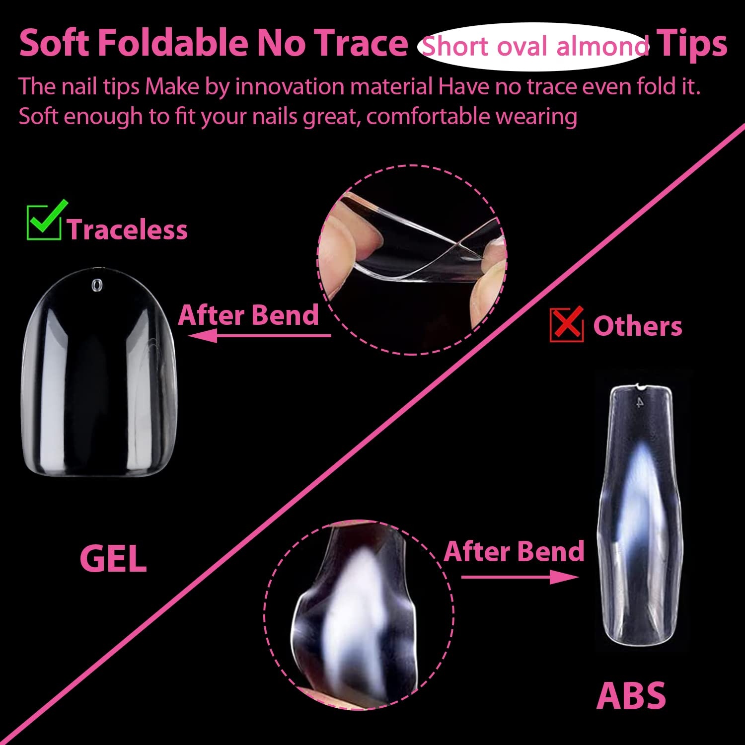 image:imageUNA GELLA Short Square Press On Nails 32 Pcs 16 Sizes Soft Gel Fake Nails Sheer Jelly Light Pink Glossy False Nails for Women Reusable Stick On Nails Kit with Glue and Adhesive TabsZOval