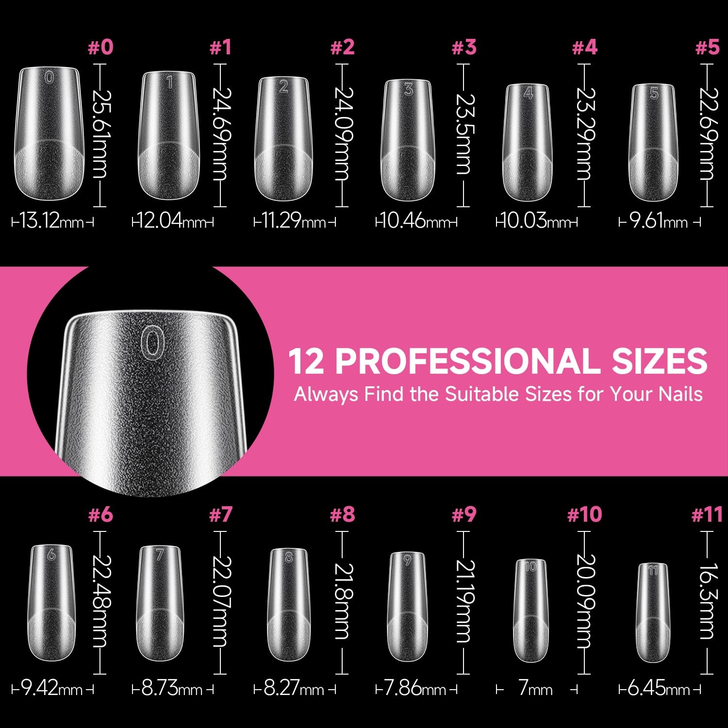image:imageUNA GELLA Short Square Press On Nails 32 Pcs 16 Sizes Soft Gel Fake Nails Sheer Jelly Light Pink Glossy False Nails for Women Reusable Stick On Nails Kit with Glue and Adhesive TabsZMedium Square