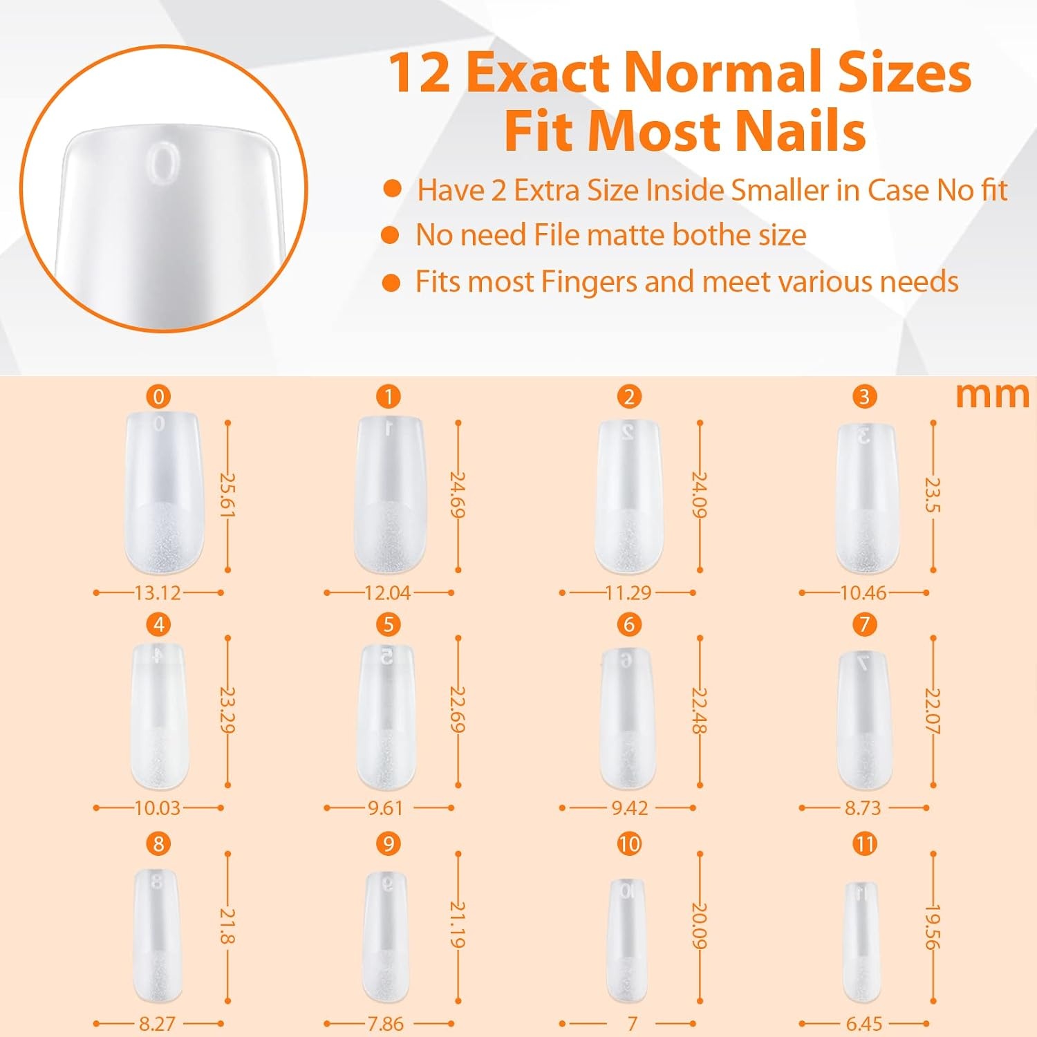 image:imageUNA GELLA Short Square Press On Nails 32 Pcs 16 Sizes Soft Gel Fake Nails Sheer Jelly Light Pink Glossy False Nails for Women Reusable Stick On Nails Kit with Glue and Adhesive TabsZShort Square