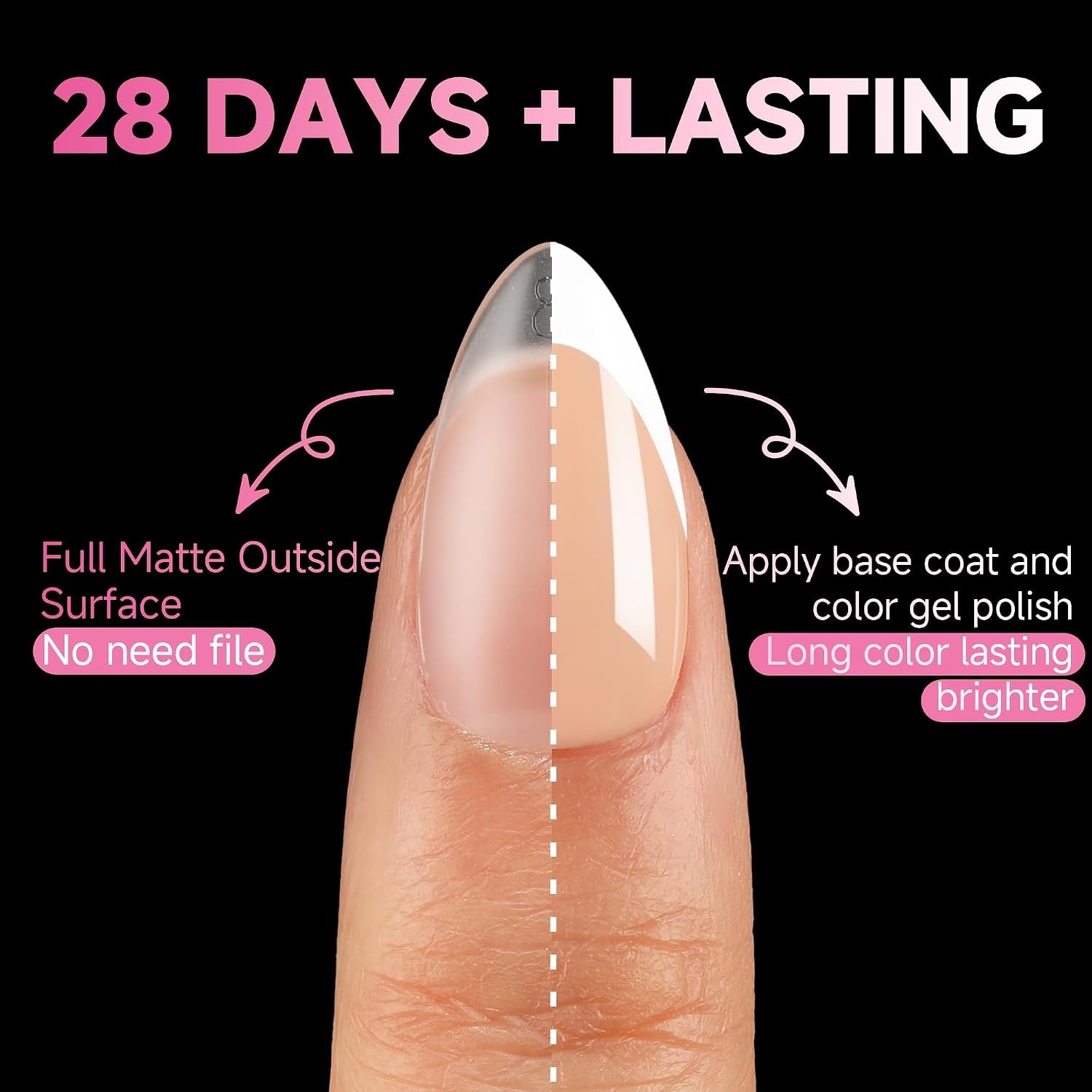 image:imageUNA GELLA Short Squoval Press On Nails 32Pcs 16 Sizes Soft Gel Round Fake Nails with Silver Cat Eye Effect Light Pink Reusable Artificial Stick On Nails Kit with Glue and Adhesive TabsZShort Almond