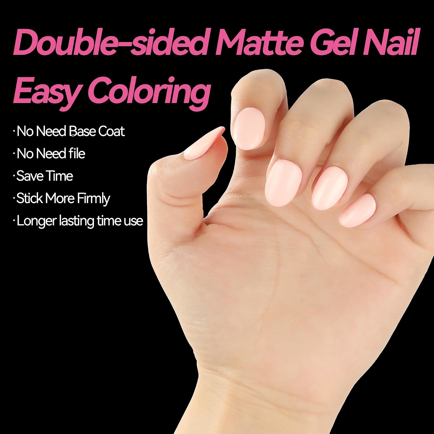 image:imageUNA GELLA Short Squoval Press On Nails 32Pcs 16 Sizes Soft Gel Round Fake Nails with Silver Cat Eye Effect Light Pink Reusable Artificial Stick On Nails Kit with Glue and Adhesive TabsRound