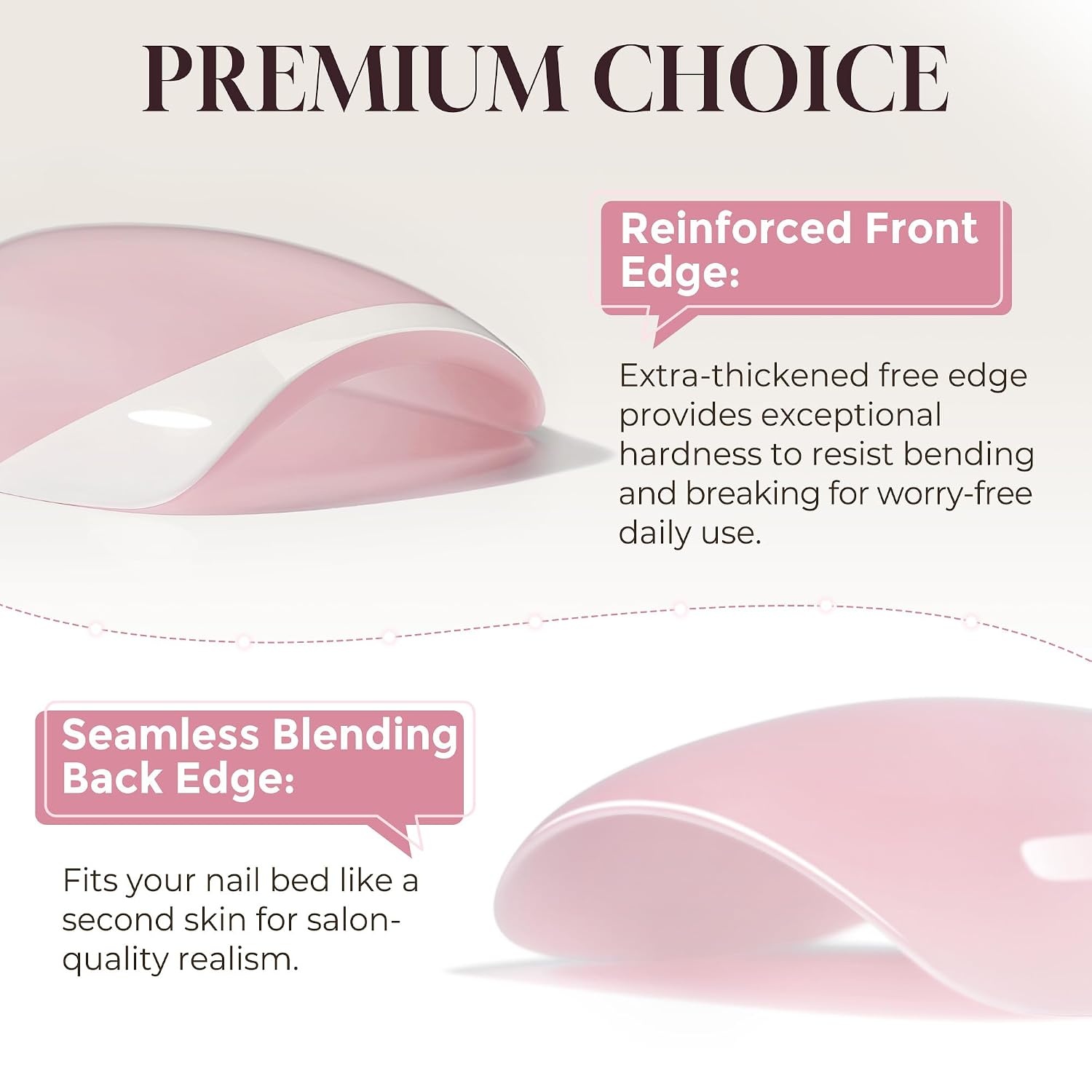 image:imageUNA GELLA Short Squoval Press On Nails 32Pcs 16 Sizes Soft Gel Round Fake Nails with Silver Cat Eye Effect Light Pink Reusable Artificial Stick On Nails Kit with Glue and Adhesive TabsToe Pink French