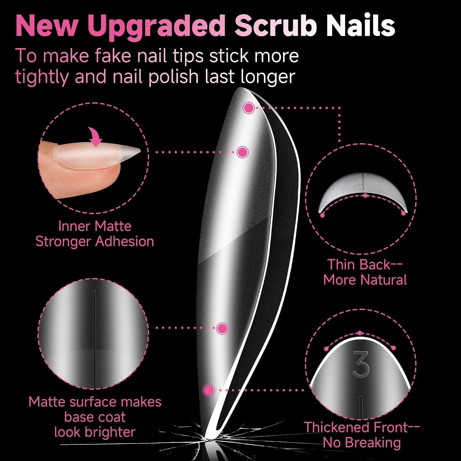image:imageUNA GELLA Short Squoval Press On Nails 32Pcs 16 Sizes Soft Gel Round Fake Nails with Silver Cat Eye Effect Light Pink Reusable Artificial Stick On Nails Kit with Glue and Adhesive TabsZShort Almond