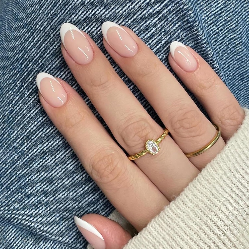 image:imageUNA GELLA Almond Press On Nails  32Pcs 16 Sizes Pastel Lilac Lavender Fake Nails with Glue and Adhesive Tabs Opaque Reusable Glue On Nails Kit for Women ManicureATimeless French