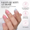 UNA GELLA Almond Press On Nails – 32Pcs 16 Sizes Pastel Lilac Lavender Fake Nails with Glue and Adhesive Tabs, Opaque Reusable Glue On Nails Kit for Women Manicure(Coquette Bluebell)