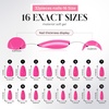UNA GELLA Almond Press On Nails – 32Pcs 16 Sizes Pastel Lilac Lavender Fake Nails with Glue and Adhesive Tabs, Opaque Reusable Glue On Nails Kit for Women Manicure(Barbie Glow)