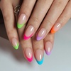 UNA GELLA Almond Press On Nails – 32Pcs 16 Sizes Pastel Lilac Lavender Fake Nails with Glue and Adhesive Tabs, Opaque Reusable Glue On Nails Kit for Women Manicure(Dopamine Brights)