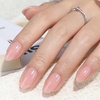 UNA GELLA Almond Press On Nails – 32Pcs 16 Sizes Pastel Lilac Lavender Fake Nails with Glue and Adhesive Tabs, Opaque Reusable Glue On Nails Kit for Women Manicure(Balletcore Pink)