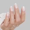 UNA GELLA Almond Press On Nails – 32Pcs 16 Sizes Pastel Lilac Lavender Fake Nails with Glue and Adhesive Tabs, Opaque Reusable Glue On Nails Kit for Women Manicure(Milky White)