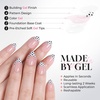 UNA GELLA Almond Press On Nails – 32Pcs 16 Sizes Pastel Lilac Lavender Fake Nails with Glue and Adhesive Tabs, Opaque Reusable Glue On Nails Kit for Women Manicure(Parisian Dot Muse)