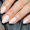 UNA GELLA Almond Press On Nails – 32Pcs 16 Sizes Pastel Lilac Lavender Fake Nails with Glue and Adhesive Tabs, Opaque Reusable Glue On Nails Kit for Women Manicure(Milky White)