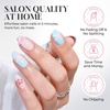 UNA GELLA Almond Press On Nails – 32Pcs 16 Sizes Pastel Lilac Lavender Fake Nails with Glue and Adhesive Tabs, Opaque Reusable Glue On Nails Kit for Women Manicure(Mermaidcore Dream)