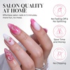 UNA GELLA Almond Press On Nails – 32Pcs 16 Sizes Pastel Lilac Lavender Fake Nails with Glue and Adhesive Tabs, Opaque Reusable Glue On Nails Kit for Women Manicure(Cherry Glaze)