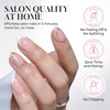 UNA GELLA Almond Press On Nails – 32Pcs 16 Sizes Pastel Lilac Lavender Fake Nails with Glue and Adhesive Tabs, Opaque Reusable Glue On Nails Kit for Women Manicure(Gilded French Aura)