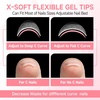 UNA GELLA Almond Press On Nails – 32Pcs 16 Sizes Pastel Lilac Lavender Fake Nails with Glue and Adhesive Tabs, Opaque Reusable Glue On Nails Kit for Women Manicure(Z-Medium Square)
