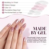 UNA GELLA Almond Press On Nails – 32Pcs 16 Sizes Pastel Lilac Lavender Fake Nails with Glue and Adhesive Tabs, Opaque Reusable Glue On Nails Kit for Women Manicure(Aurora Cat Eye)