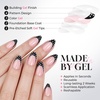 UNA GELLA Almond Press On Nails – 32Pcs 16 Sizes Pastel Lilac Lavender Fake Nails with Glue and Adhesive Tabs, Opaque Reusable Glue On Nails Kit for Women Manicure(Dancing Dots)