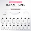UNA GELLA Short Square Press On Nails, 32 Pcs 16 Sizes Soft Gel Fake Nails, Sheer Jelly Light Pink Glossy False Nails for Women, Reusable Stick On Nails Kit with Glue and Adhesive Tabs(Coconut Milk)