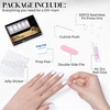 UNA GELLA Short Square Press On Nails, 32 Pcs 16 Sizes Soft Gel Fake Nails, Sheer Jelly Light Pink Glossy False Nails for Women, Reusable Stick On Nails Kit with Glue and Adhesive Tabs(Coconut Milk)