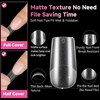 UNA GELLA Short Square Press On Nails, 32 Pcs 16 Sizes Soft Gel Fake Nails, Sheer Jelly Light Pink Glossy False Nails for Women, Reusable Stick On Nails Kit with Glue and Adhesive Tabs(Z-Medium Square)
