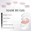 UNA GELLA Short Square Press On Nails, 32 Pcs 16 Sizes Soft Gel Fake Nails, Sheer Jelly Light Pink Glossy False Nails for Women, Reusable Stick On Nails Kit with Glue and Adhesive Tabs(Hot Pink)