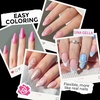 UNA GELLA Short Square Press On Nails, 32 Pcs 16 Sizes Soft Gel Fake Nails, Sheer Jelly Light Pink Glossy False Nails for Women, Reusable Stick On Nails Kit with Glue and Adhesive Tabs(Z-Medium Almond)
